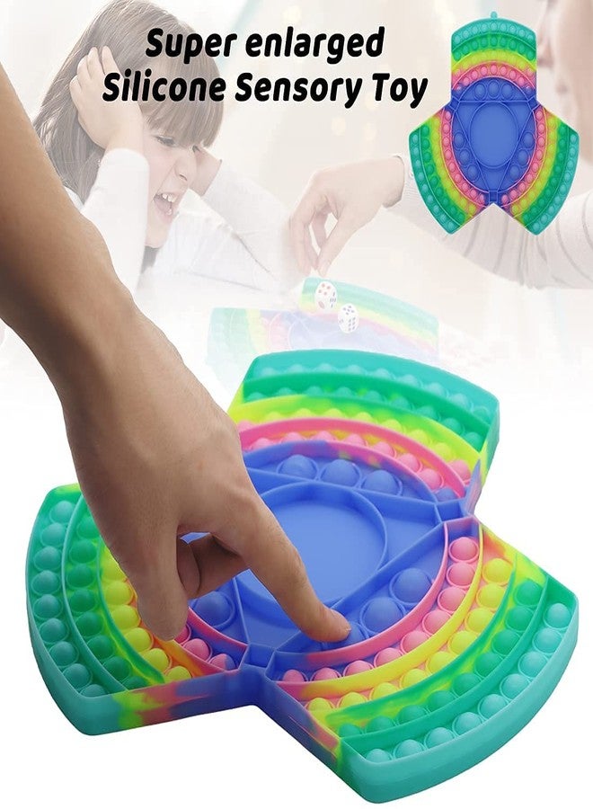 Kiditos Push Bubble Pop It Fidget Toy, (3 Players Chess Board Game with 2 Dices), Multi - Image 2